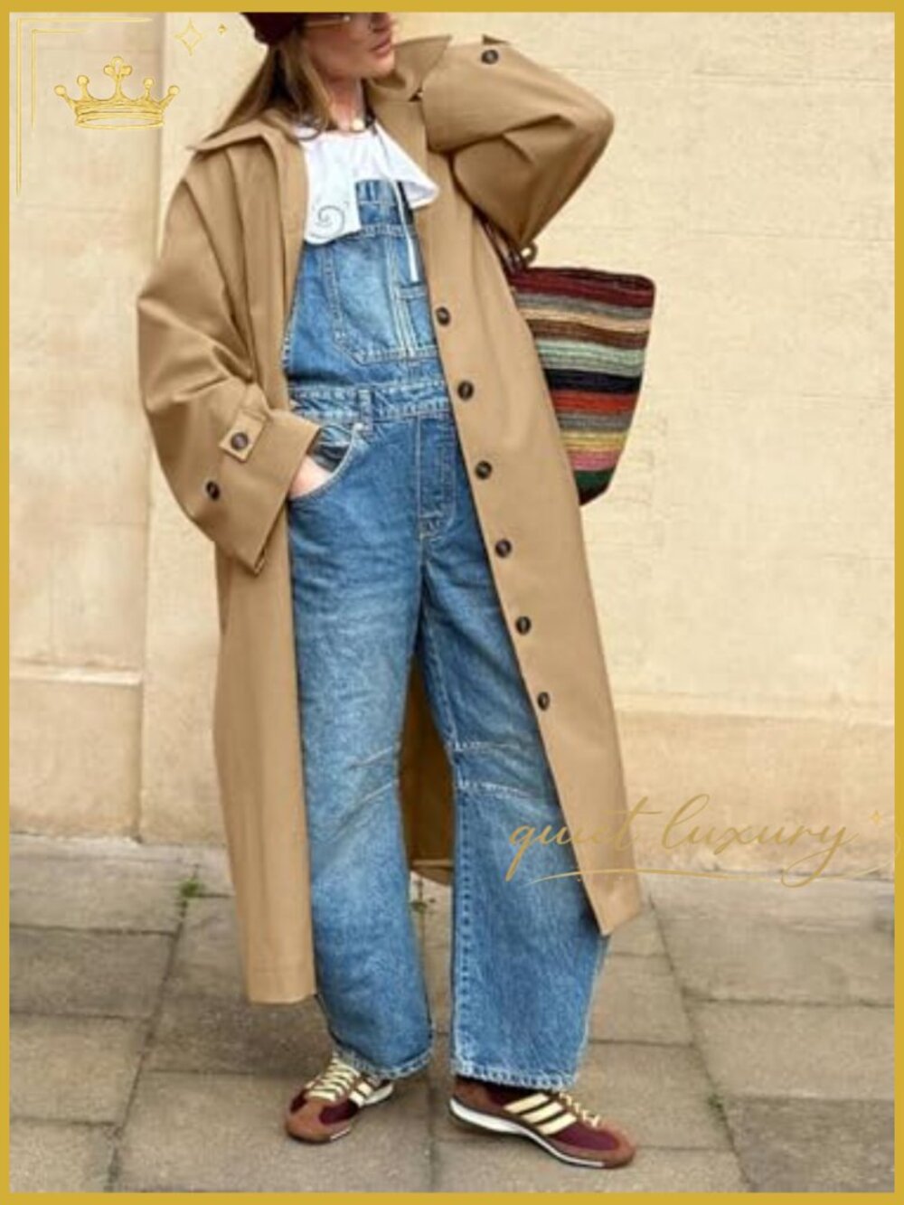 Womens Trench Coat Oversized Single Breasted Windproof Lapel Fall Overcoat - Picture 3 of 7